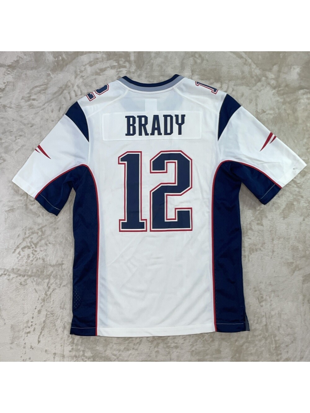 Nike NFL New England Patriots Tom Brady #12 Super Bowl LIII White Jersey Mens S